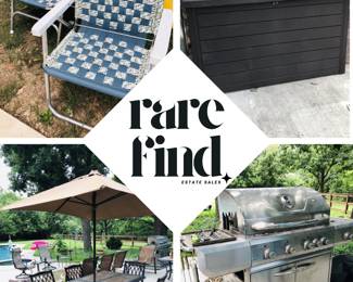Lawn chairs, large storage containers 