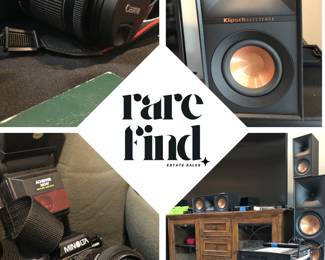Klispsch speakers ( bookshelf, floor, subwoofer, reference center) , canon camera 