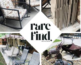 Outdoor patio furniture, decor, folding chairs 