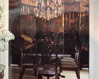 Large Chinese Panel Screen - Picture Taken From a Photo - Better Scene in Person