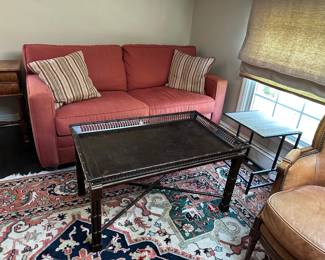 Love Seat Sofa Bed, Coffee Table, Side Tabe