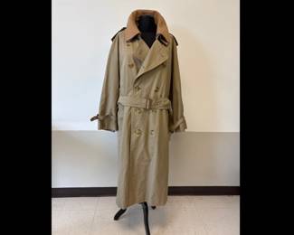 Lot 6736 Vintage Mens Burberrys Trench Coat wZip Out Wool Liner 44 R