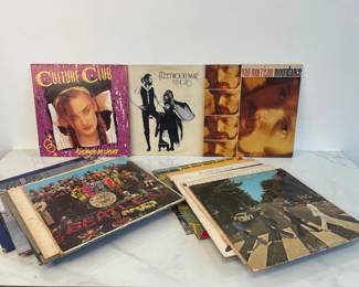Lot 6874 1960s 70s 80s Vintage Vinyl Record Albums Beatles Fleetwood Mac Van Morrison More
