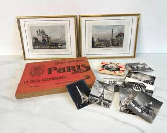 Lot 6876 Vintage Paris Photos Lithograph Art More