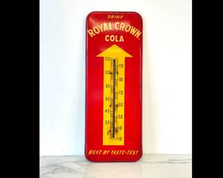 Lot 6936 Vintage Royal Crown Cola Metal Advertising Thermometer