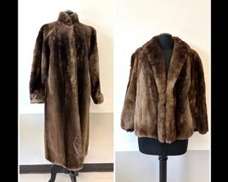 Lot 6744 Vintage Faux Fur Coats YSL Yves Saint Laurent and Unlabeled