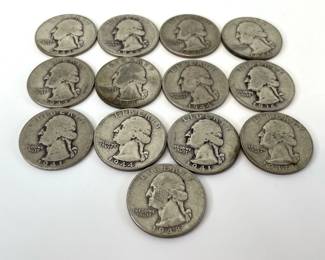 Lot 6897 US Coins 1936 1940s Washington Silver Quarters
