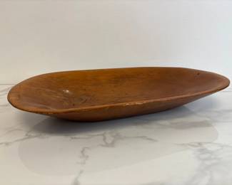 Lot 6711 Hand Carved Wooden Dough Bowl