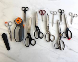 Lot 6756 Sewing Pinking Misc Shears and Scissors