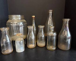 Lot 6893 Antique Raleigh NC Dairy Farm Milk Jugs