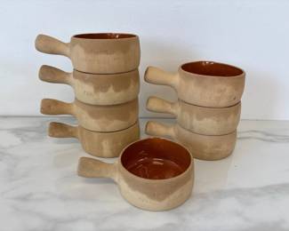 Lot 6698 Vintage Red Wing Provincial Ware Terracotta Soup Bowls