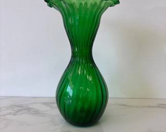Lot 6714 Blenko Hand Blown Art Glass Vase