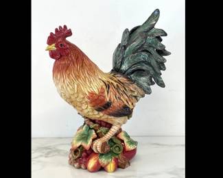 Lot 6665 Fitz Floyd Ceramic Rooster Chicken Figurine