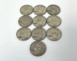 Lot 6905 US Coins 1964 Washington Silver Quarters