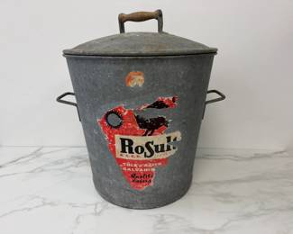 Lot 6637 Vintage French Galvanized Storage Bin