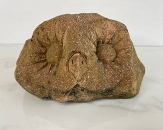 Lot 6798 Owl Head Stone Garden Sculpture