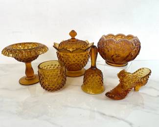 Lot 6783 Fenton Amber Glass More