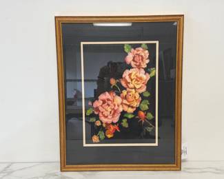 Lot 6929 Jane Smith Signed Rose Flower Watercolor Art