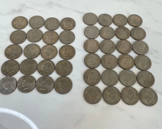 Lot 6912 US Coins 1971 Ike Dollar 1776 1976 Bicentennial Dollars