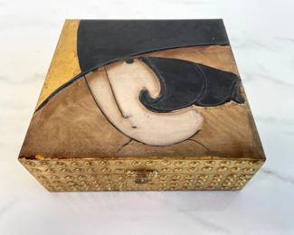 Lot 6881 Stephen White Chapel Hill NC Hand Painted Trinket Box