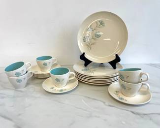 Lot 6953 Mid Century Taylor Smith Taylor Ever Yours Plates Cup Saucers