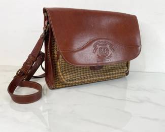 Lot 6799 Vintage Ghurka The Catcher No. 58 Leather and Tweed Purse