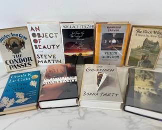 Lot 6996 First Edition BooksWallace Stegner, Raymond Carver, Anne Tyler Donna Tartt Ursula K. LeGuin, Shirley Ann Grau, Steve Martin