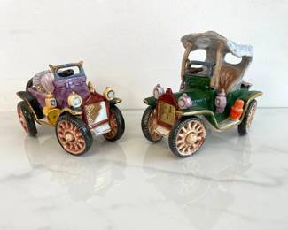 Lot 6959 Vintage Andrea by Sadek Hand Painted Ceramic Cars