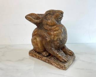 Lot 6814 Rabbit Plaster Garden Statue Decor
