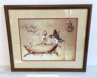 Lot 6952 Michael Parkes Running the Bath Art Print