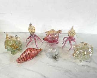 Lot 6796 Glass Christmas Ornaments