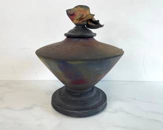 Lot 6806 Norman Bacon Signed Ceramic Raku Pottery Art Vase