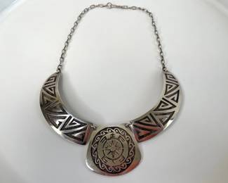 Lot 7023 Mark Lindsay Southwestern Sterling Silver Necklace Jewelry