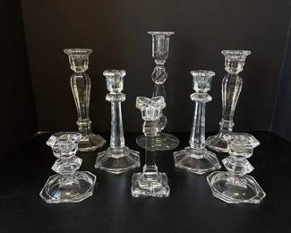 Lot 6693 Glass Candle Holders