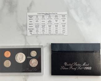 Lot 6662 1992 Silver US Mint issued Coins Proof Set