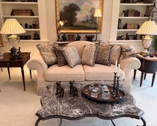 Hickory White Sofa