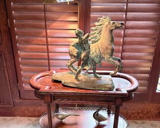Marly Horse Sculpture on a John Richard Table