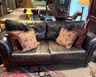 Henredon Leather Sofa
