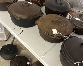 We have a various variety of Vintage Griswold,Favorite,Chicago stove ,Martin,Wagner, BSR and Lodge.