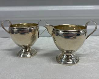 Sterling Silver Creamer & Sugar 