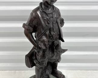 Bronze Sculpture Titled Boy Hunter