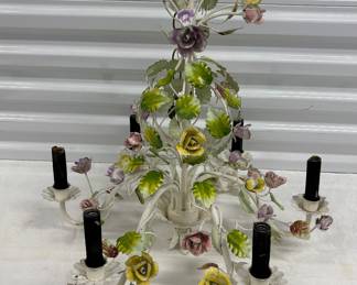 Vintage Italian Floral Chandelier