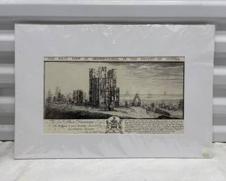 Vintage Engraving The West View Of Orford Castle