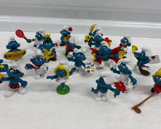 Vintage Smurf Figurines