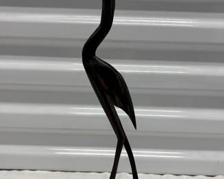 Carved Buffalo Horn Bird Sculpture