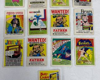 Vintage 1970s Fleer Crazy Cover Stickers