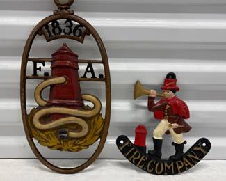 Iron Fire Department Wall Accents