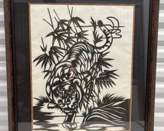Vintage Hand Cut Paper Art