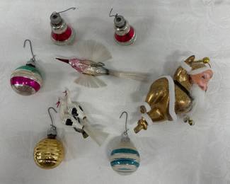 Vintage Mercury Glass Ornaments 
