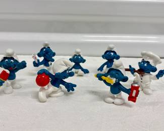 Vintage Smurf Figurines